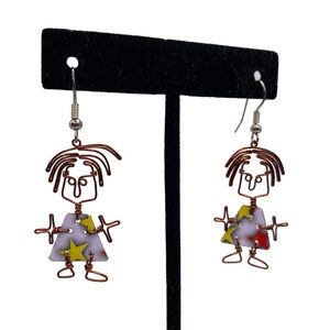 Handmade Dancing Music Festival Girl Earrings